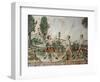 Three Creoles Playing Ball, Fresco, Peru, 18th Century-null-Framed Giclee Print