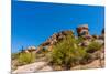 Three Crosses on a Hillside in the Arizona Desert-hpbfotos-Mounted Photographic Print