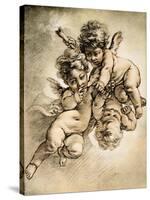 Three Cupids-Francois Boucher-Stretched Canvas