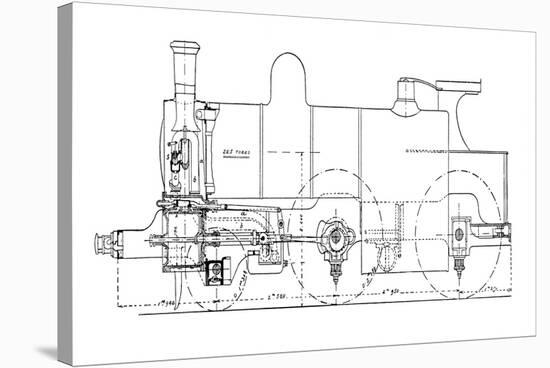 Three-cylinder Compound Steam Locomotive-Mark Sykes-Stretched Canvas