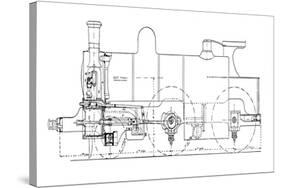 Three-cylinder Compound Steam Locomotive-Mark Sykes-Stretched Canvas