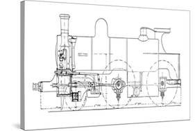 Three-cylinder Compound Steam Locomotive-Mark Sykes-Stretched Canvas