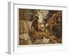 Three Dachshunds around a Chair in a Living Room-Otto Weber-Framed Giclee Print