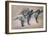 Three dancers. 1895-1900. Charcoal and pastel on tracing paper.-Edgar Degas-Framed Giclee Print