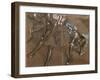 Three dancers. Around 1880. Charcoal and pastel on paper-Edgar Degas-Framed Giclee Print