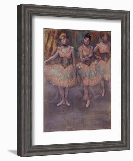 Three Dancers before Practice, C.1880-Edgar Degas-Framed Giclee Print