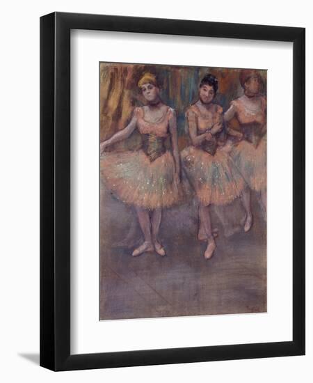 Three Dancers before Practice, C.1880-Edgar Degas-Framed Giclee Print