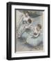 Three Dancers in a Diagonal Line on the Stage, C.1882-Edgar Degas-Framed Giclee Print