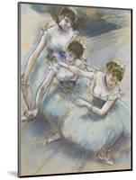 Three Dancers in a Diagonal Line on the Stage, C.1882-Edgar Degas-Mounted Giclee Print