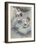 Three Dancers in a Diagonal Line on the Stage, C.1882-Edgar Degas-Framed Giclee Print