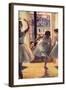 Three Dancers in a Practice Room-Edgar Degas-Framed Art Print