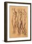 Three Dancers in Bodysuits, with Raised Arms-Edgar Degas-Framed Giclee Print