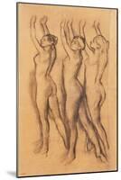 Three Dancers in Bodysuits, with Raised Arms-Edgar Degas-Mounted Giclee Print