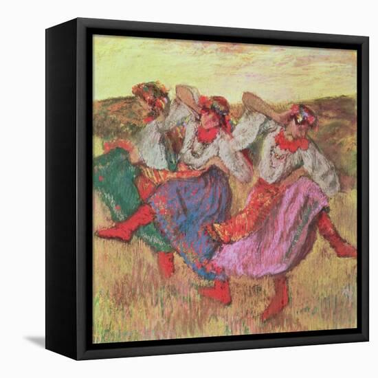 Three Dancers in Peasant Costume-Edgar Degas-Framed Stretched Canvas