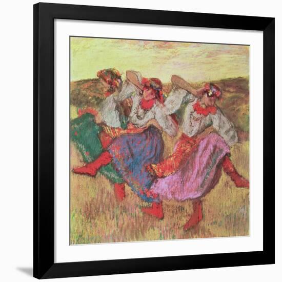 Three Dancers in Peasant Costume-Edgar Degas-Framed Giclee Print