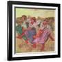 Three Dancers in Peasant Costume-Edgar Degas-Framed Giclee Print