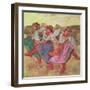 Three Dancers in Peasant Costume-Edgar Degas-Framed Giclee Print