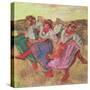 Three Dancers in Peasant Costume-Edgar Degas-Stretched Canvas