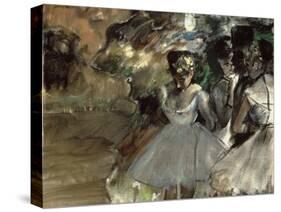 Three Dancers in the Wings-Edgar Degas-Stretched Canvas