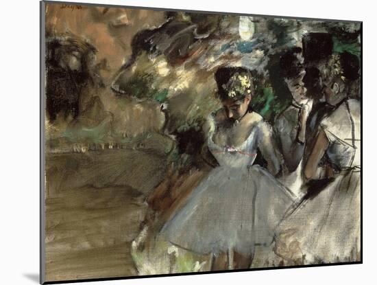 Three Dancers in the Wings-Edgar Degas-Mounted Giclee Print