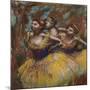 Three Dancers (Yellow Skirts, Blue Blouses)-Edgar Degas-Mounted Giclee Print