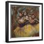 Three Dancers (Yellow Skirts, Blue Blouses)-Edgar Degas-Framed Giclee Print