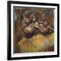 Three Dancers (Yellow Skirts, Blue Blouses)-Edgar Degas-Framed Giclee Print