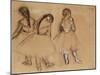 Three Dancers-Edgar Degas-Mounted Giclee Print