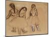 Three Dancers-Edgar Degas-Mounted Giclee Print