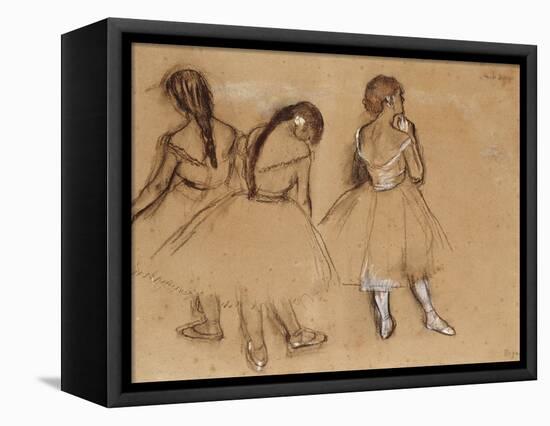 Three Dancers-Edgar Degas-Framed Stretched Canvas