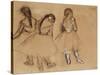 Three Dancers-Edgar Degas-Stretched Canvas