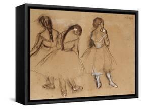 Three Dancers-Edgar Degas-Framed Stretched Canvas