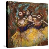 Three Dancers-Edgar Degas-Stretched Canvas