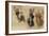 Three Dancing Figures and a Study of a Head-Leonardo da Vinci-Framed Giclee Print