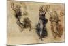 Three Dancing Figures and a Study of a Head-Leonardo da Vinci-Mounted Giclee Print