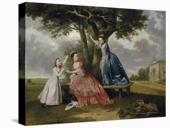 Three Daughters of John, 3rd Earl of Bute-Johan Zoffany-Stretched Canvas