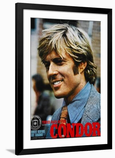 THREE DAYS OF THE CONDOR, Japanese poster, Robert Redford, 1975-null-Framed Art Print