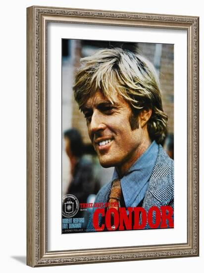 THREE DAYS OF THE CONDOR, Japanese poster, Robert Redford, 1975-null-Framed Art Print