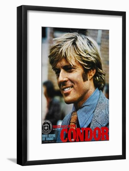 THREE DAYS OF THE CONDOR, Japanese poster, Robert Redford, 1975-null-Framed Art Print