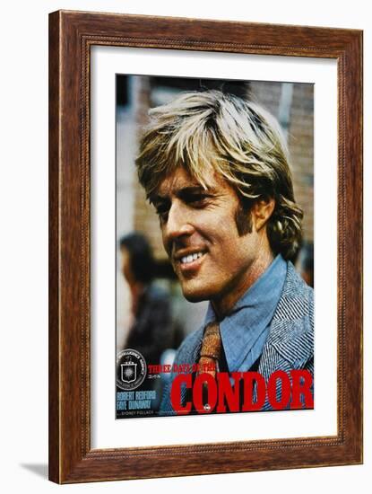 THREE DAYS OF THE CONDOR, Japanese poster, Robert Redford, 1975-null-Framed Art Print