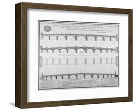 Three Designs by Edward Oakley for Blackfriars Bridge, 1756-Benjamin Cole-Framed Giclee Print