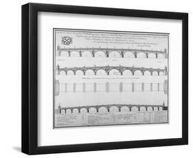 Three Designs by Edward Oakley for Blackfriars Bridge, 1756-Benjamin Cole-Framed Giclee Print