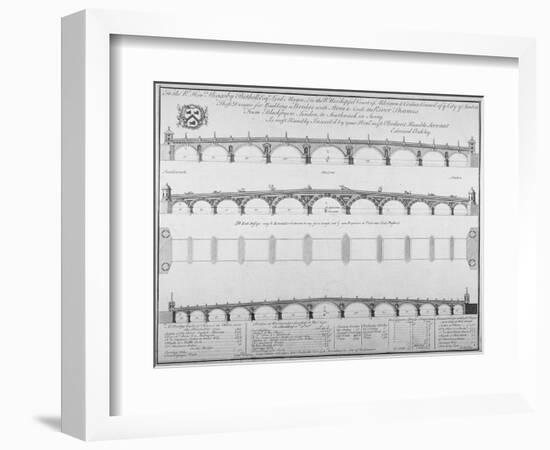 Three Designs by Edward Oakley for Blackfriars Bridge, 1756-Benjamin Cole-Framed Giclee Print