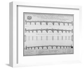 Three Designs by Edward Oakley for Blackfriars Bridge, 1756-Benjamin Cole-Framed Giclee Print