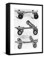 Three Different Kinds of Roller Skates-null-Framed Stretched Canvas