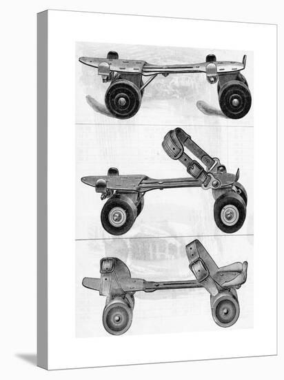 Three Different Kinds of Roller Skates-null-Stretched Canvas