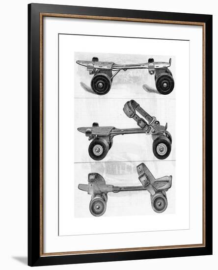 Three Different Kinds of Roller Skates-null-Framed Giclee Print