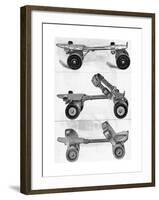 Three Different Kinds of Roller Skates-null-Framed Giclee Print