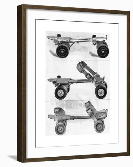 Three Different Kinds of Roller Skates-null-Framed Giclee Print