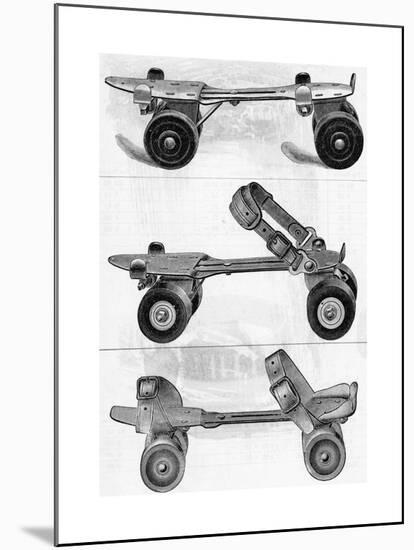 Three Different Kinds of Roller Skates-null-Mounted Giclee Print